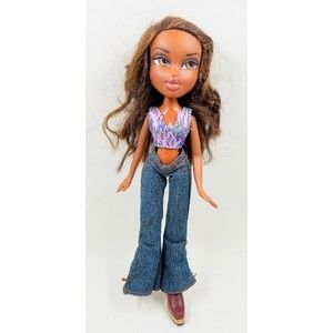 Bratz Fashion Doll Sasha Brunette 2001 MGA Jeans